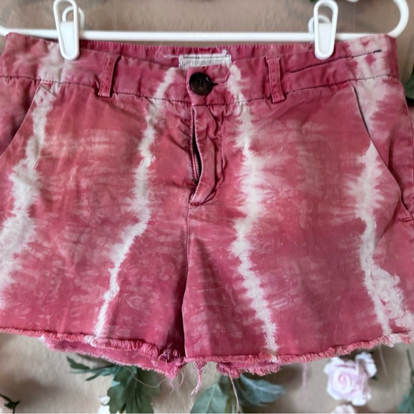 Current/Elliot Red Spark The Smart Short Tie Dye Shorts - Picture 4 of 6